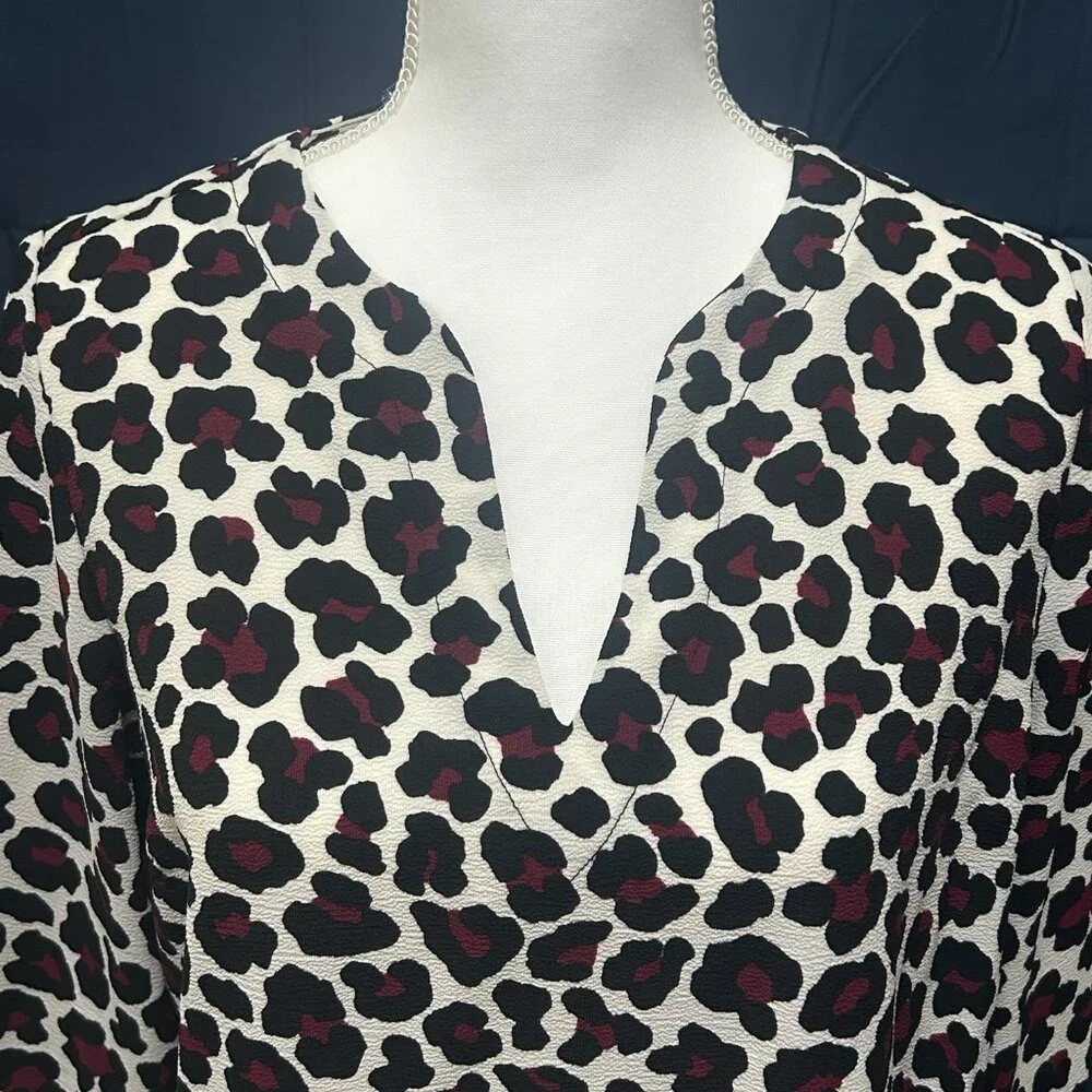 Michael Kors leopard print pullover blouse, medium